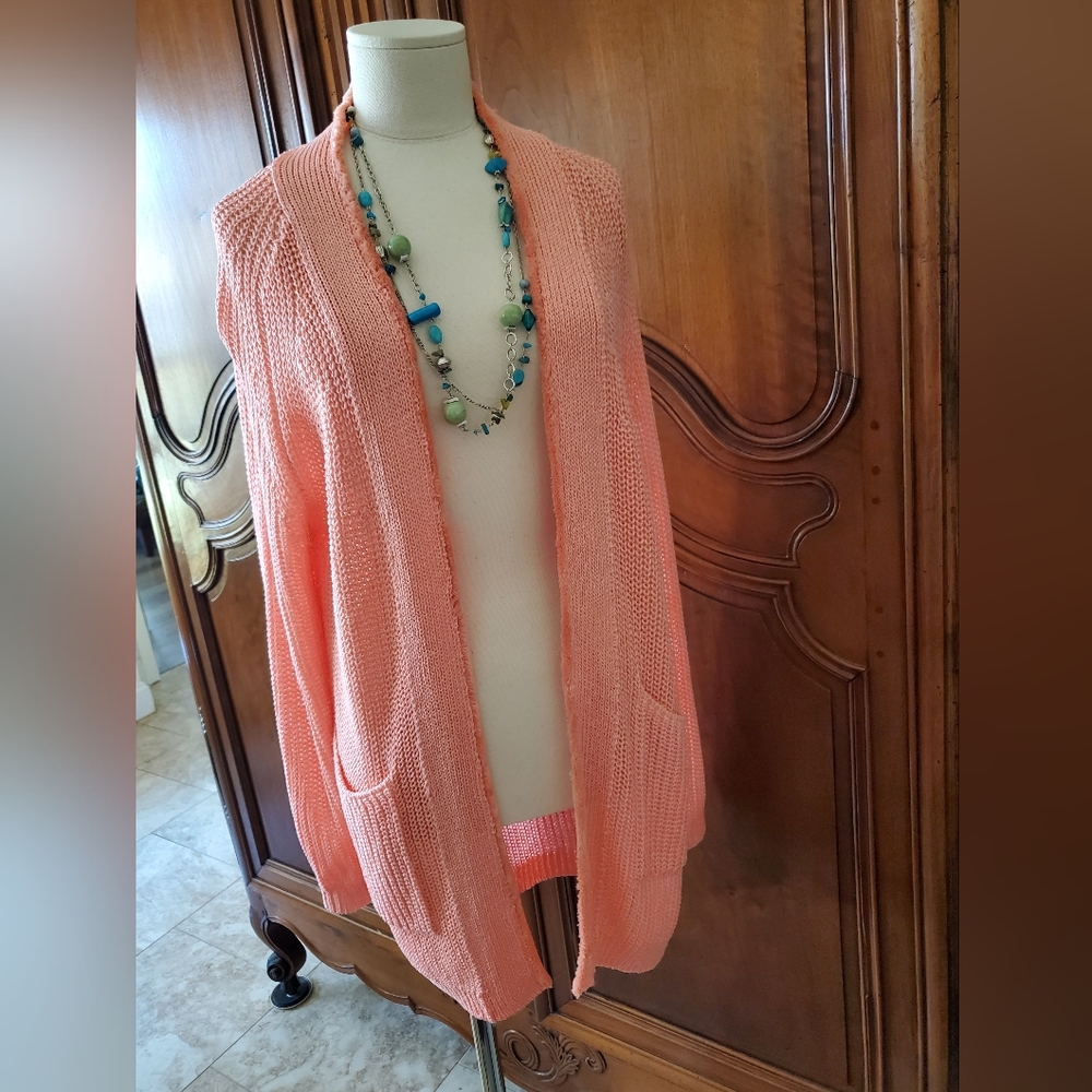 NWT- Peach Long Cardigan!!🧡🧡🧡